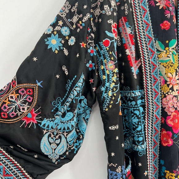 Johnny Was Cardigan Womens S Kimono Embroidered‎ Floral Boho Reversible Hippie - Picture 6 of 11